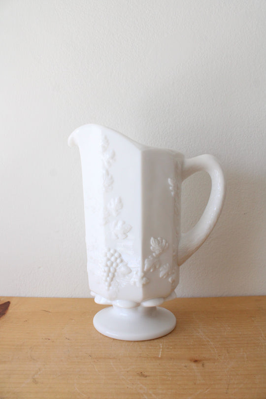 Westmoreland Milk White Harvest Grape Glass Pitcher