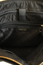 Michael Kors Black Leather Voyager Top-Zip Tote