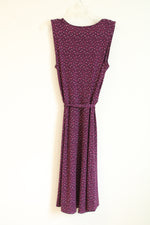 41 Hawthorn Purple Polka Dot Ruffle Wrap Dress | L