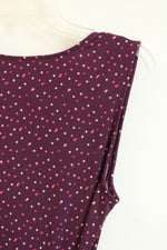 41 Hawthorn Purple Polka Dot Ruffle Wrap Dress | L