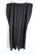 Calvin Klein Black Satin Wide Leg Pant | 3X