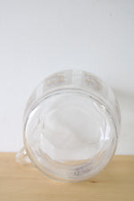 Anchor Hocking Gold Ivy Frosted Paneled Clear Glass Pitcher