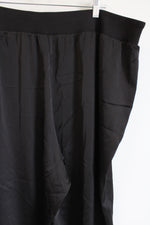 Calvin Klein Black Satin Wide Leg Pant | 3X