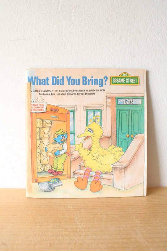 Sesame Street What Did You Bring? Read Along 33 1/3 Record & Book