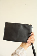 Kate Spade New York Black Leather Staci Medium Wristlet with Exterior Zipper