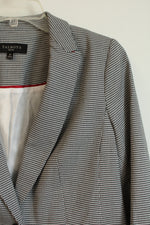 Talbots Black & White Houndstooth Pattern Blazer | 8 Petite