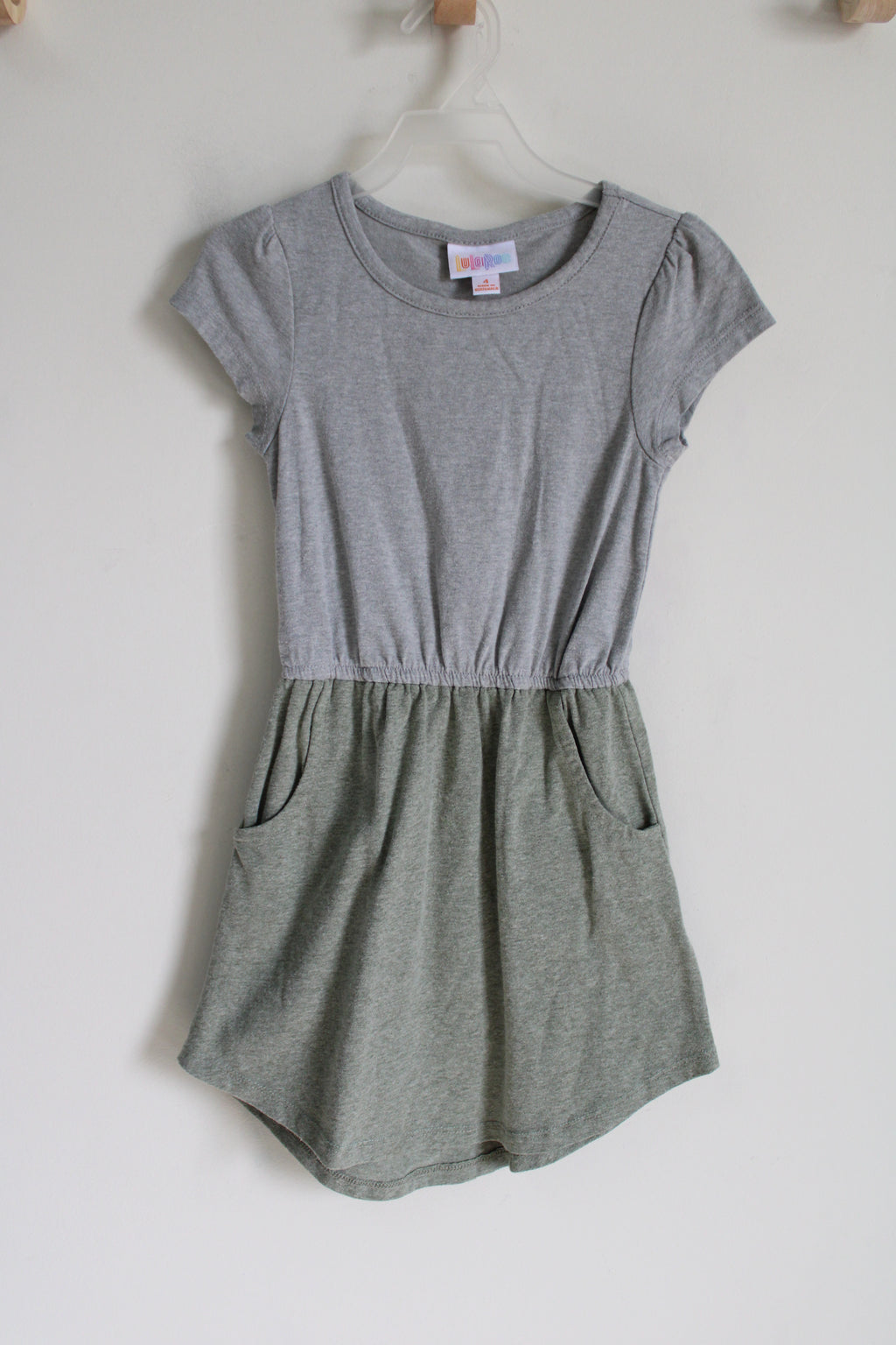 LuLaRoe Gray Green Dress | 4