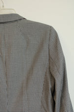 Talbots Black & White Houndstooth Pattern Blazer | 8 Petite
