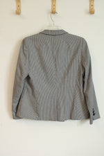 Talbots Black & White Houndstooth Pattern Blazer | 8 Petite