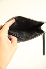Kate Spade New York Black Leather Staci Medium Wristlet with Exterior Zipper