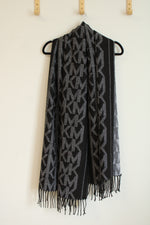 NEW Michael Kors Black & White Monogrammed Scarf | OS