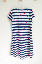Colette Lilly Blue & White Striped Cherry Dress | 14/16