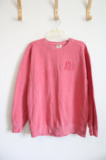 Comfort Colors Pink Apex Pullover Crewneck Sweatshirt | M
