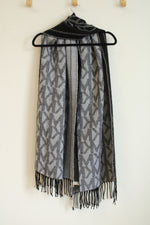 NEW Michael Kors Black & White Monogrammed Scarf | OS