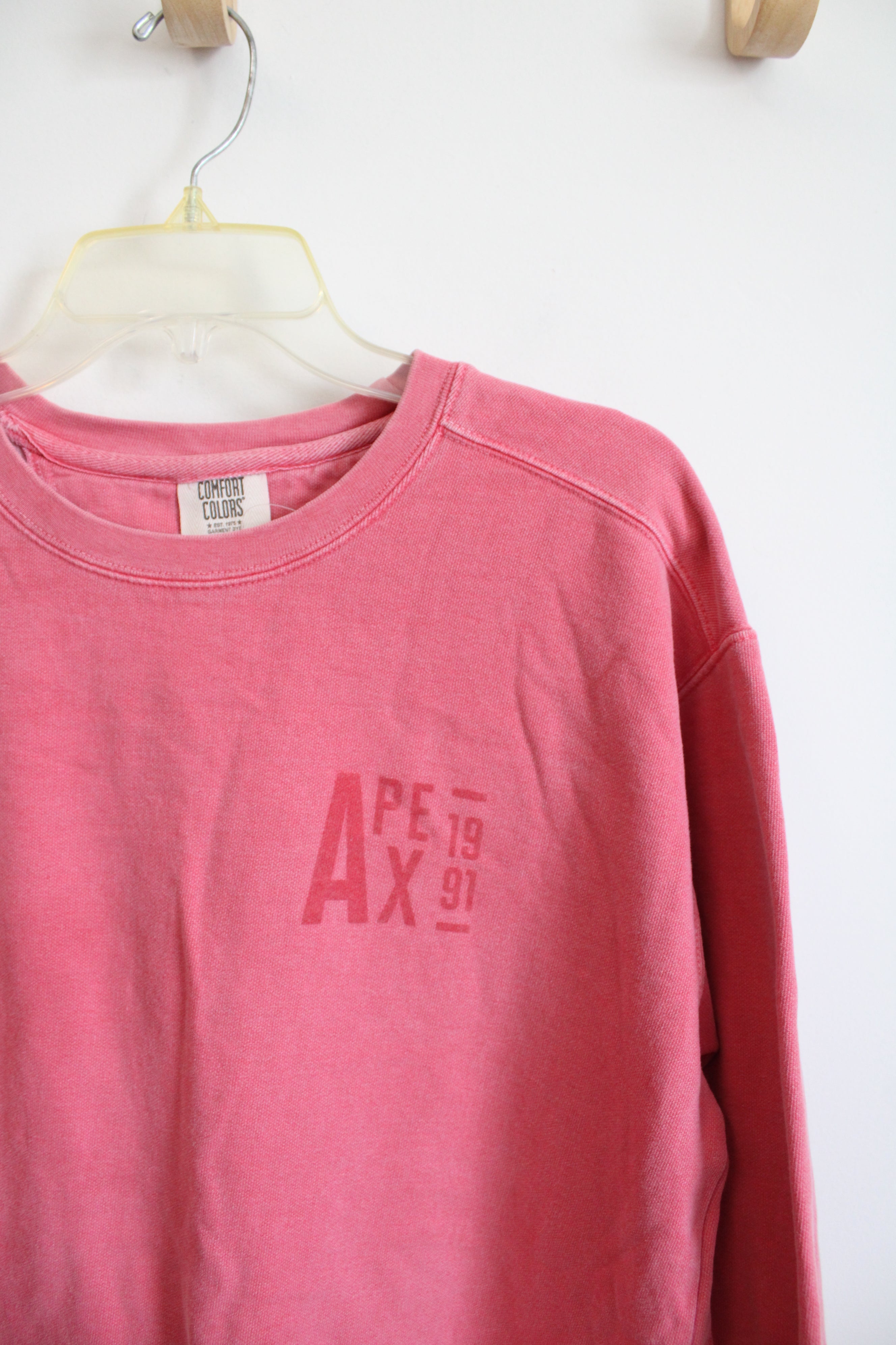 Comfort Colors Pink Apex Pullover Crewneck Sweatshirt | M