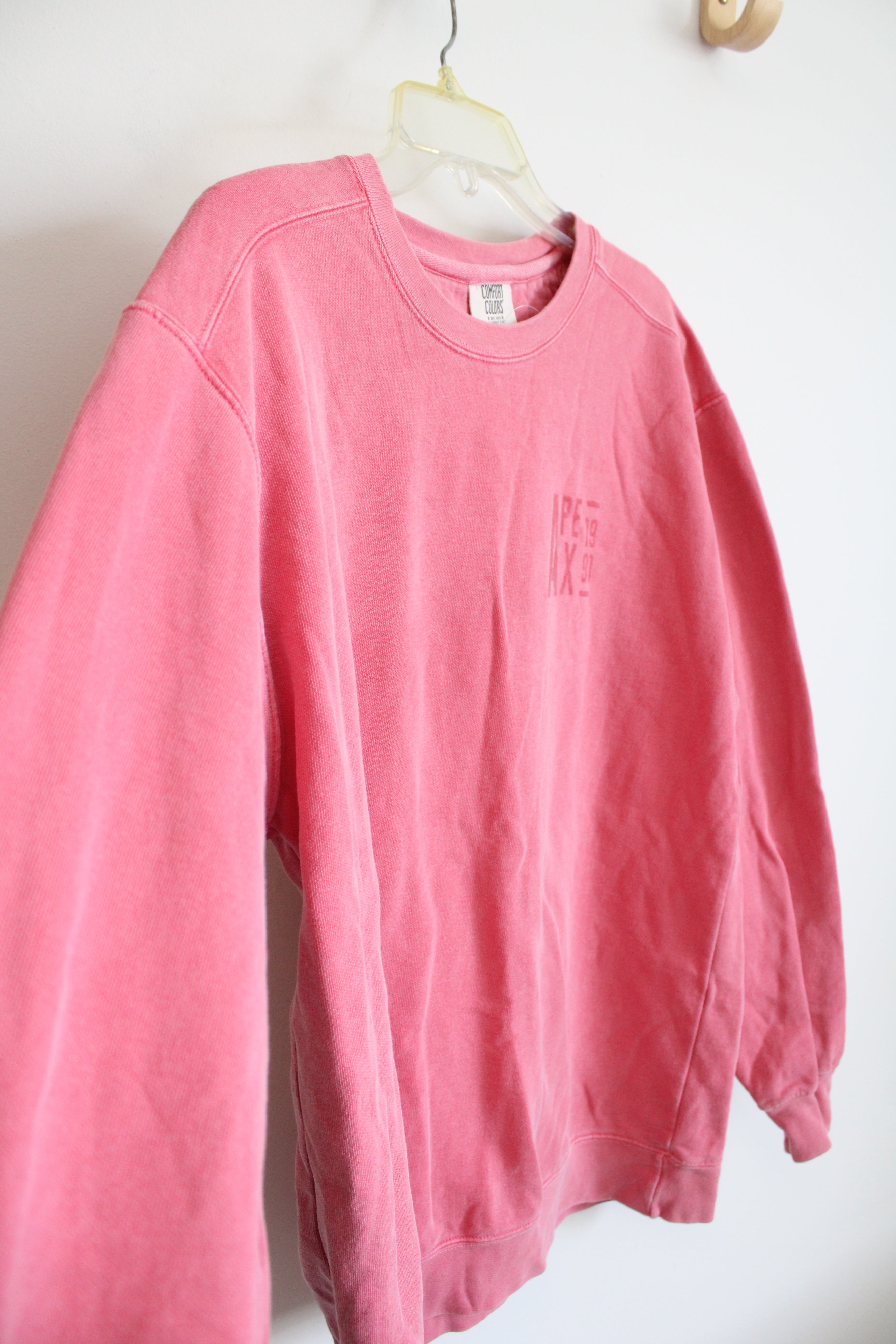 Comfort Colors Pink Apex Pullover Crewneck Sweatshirt | M