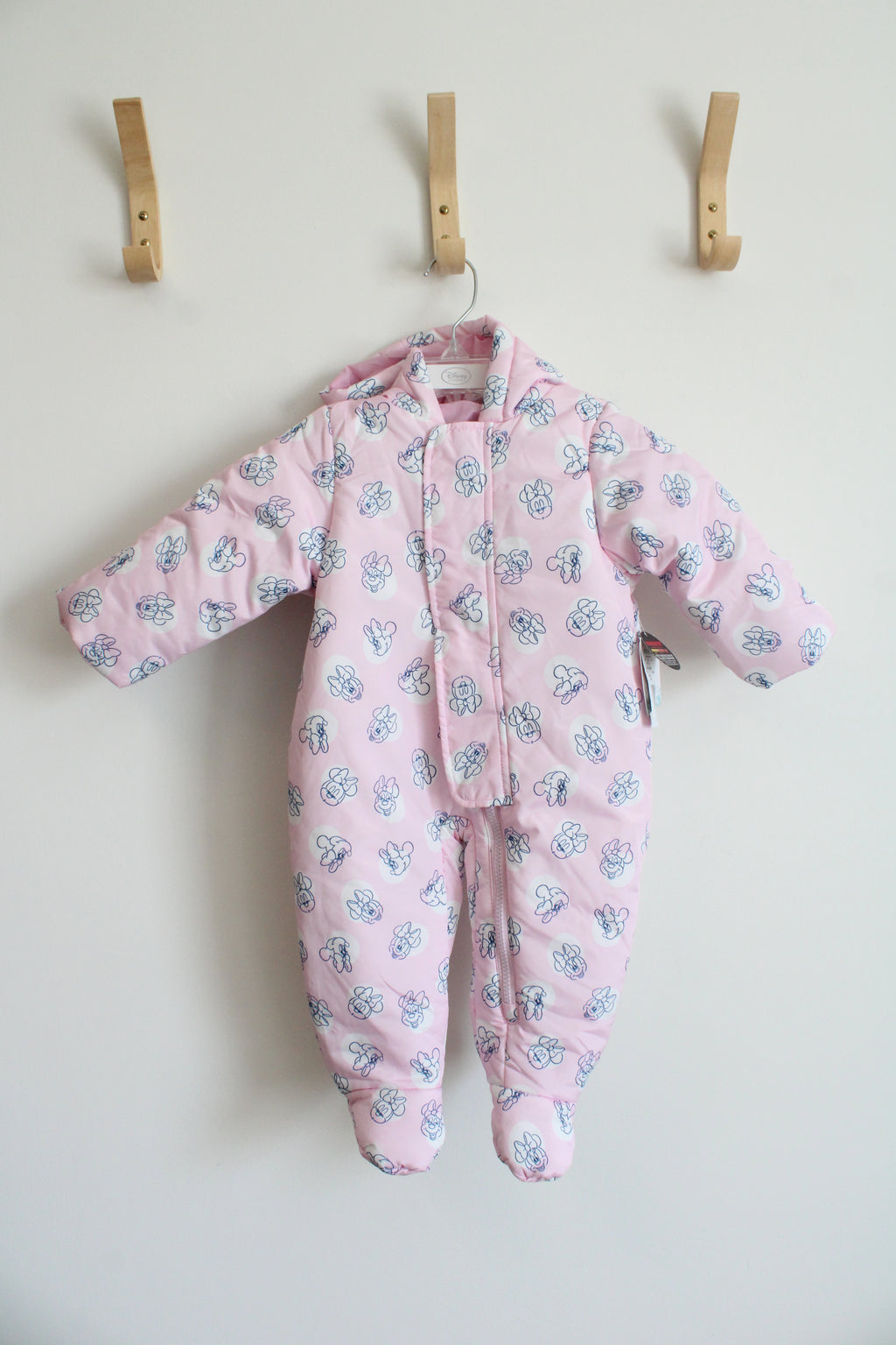 NEW Disney Baby Pink & White Minnie Mouse Snowsuit | 9 MO