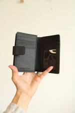 Michael Kors Black Medium Crossgrain Leather Wallet