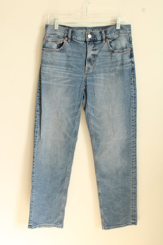 American Eagle Straight Leg Medium Wash Jeans | 6