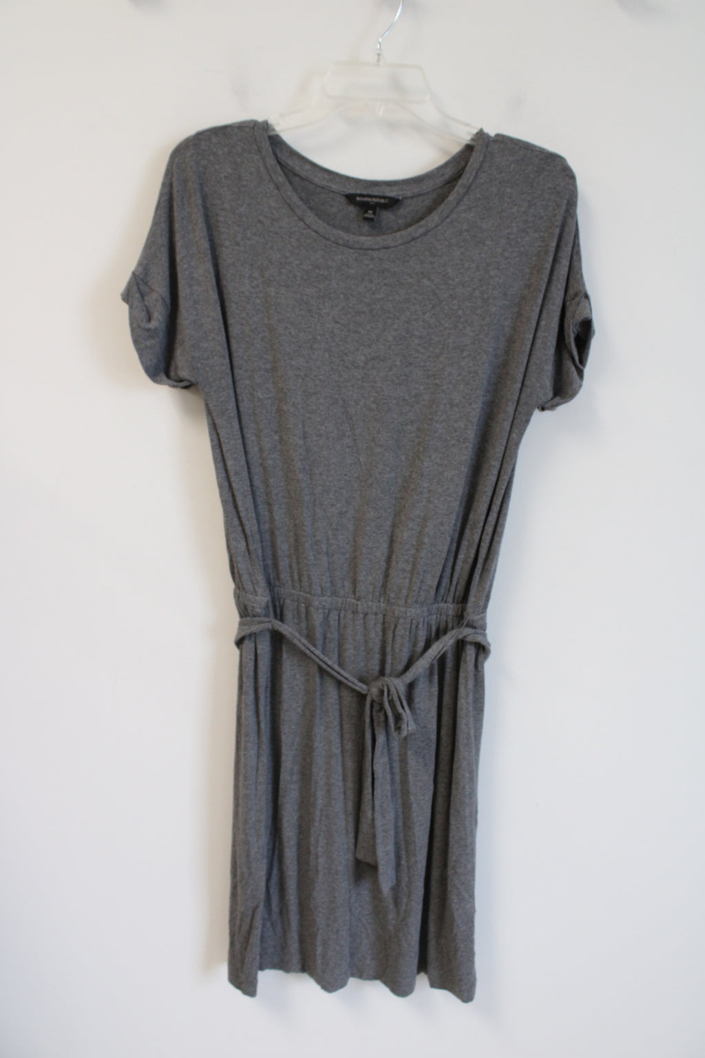 Banana Republic Gray Stretch Belted Dress | M