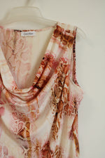 Calvin Klein Pink Snake Skin Blouse | M