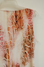 Calvin Klein Pink Snake Skin Blouse | M