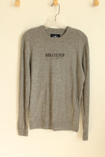 Hollister LS Logo Crew Neck Knit Top | M