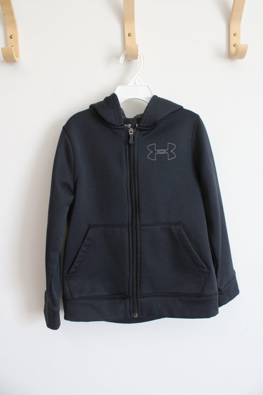 Under Armour Black Full Zip Jacket | Youth XS