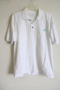 Iberostar White Blue Starfish Embroidered Polo Shirt