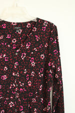 Talbots Black Raspberry Longsleeve Dress | L Petite