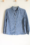Old Navy Cotton Blue Button Down Shirt | L (14)