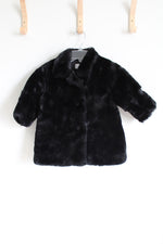 Wonder Kids Black Faux Fur Jacket | 2T