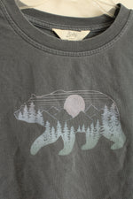 NEW Bixby Gray Cropped LS Shirt with Bear Graphic | XL