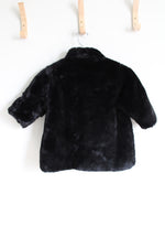Wonder Kids Black Faux Fur Jacket | 2T