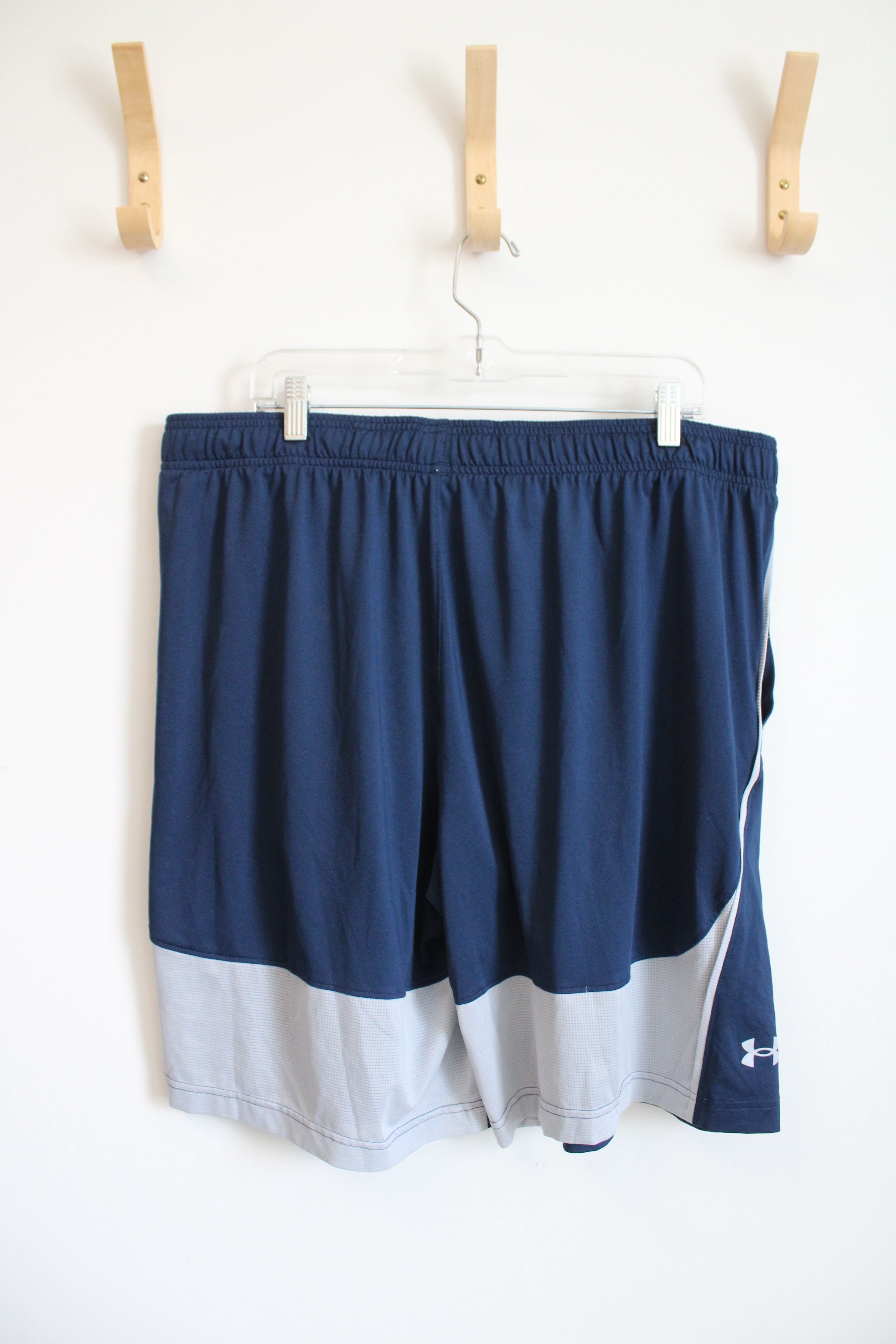 Under Armour Navy & Gray Athletic Shorts | 2XL