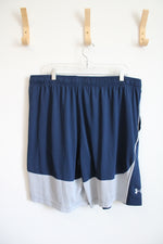 Under Armour Navy & Gray Athletic Shorts | 2XL