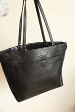 Kate Spade New York Black Saffiano Leather Staci Laptop Tote