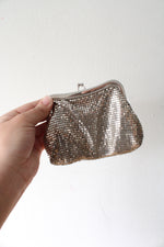 Whiting & Davis Mesh Silver Mini Coin Purse