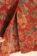 Susan Graver Burnt Orange Floral Tweed Button-up Jacket | M