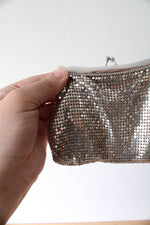 Whiting & Davis Mesh Silver Mini Coin Purse