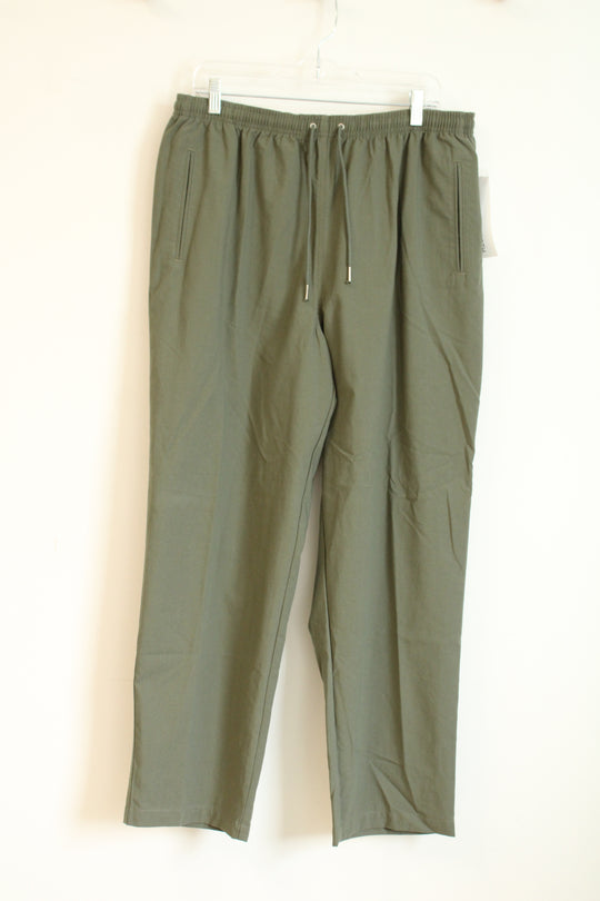 NEW Hasting & Smith Olive Green Elastic Waistband Pants | XL