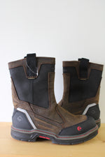 Wolverine Overman Brown Waterproof Multishox Brown Black Pull-On Boot | Size 8.5