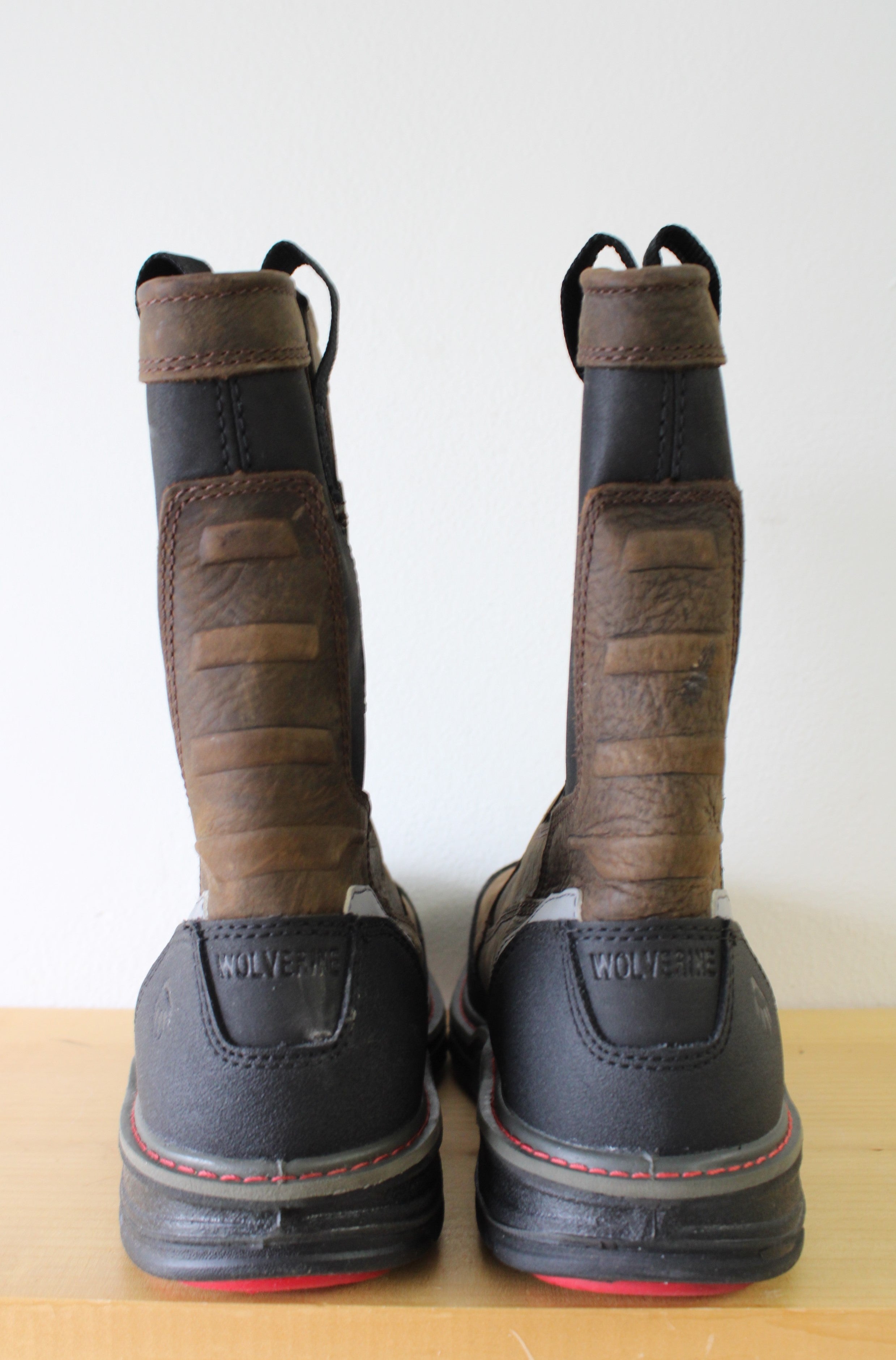 Wolverine Overman Brown Waterproof Multishox Brown Black Pull-On Boot | Size 8.5