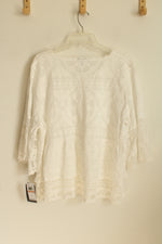 NEW Democracy Lace Embroidered Fit and Flare Top with Flare Sleeves | XXL
