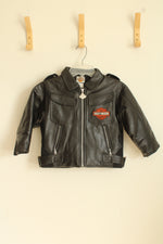 Vintage Harley-Davidson Children's Black Motorcycle Jacket with Wear | 4