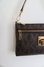 Michael Kors Jet Set Signature Brown Logo Mini Purse