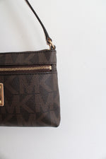 Michael Kors Jet Set Signature Brown Logo Mini Purse