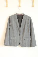 Talbots Aberdeen Gray Herringbone Lined Blazer | 8 Petite