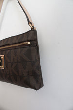 Michael Kors Jet Set Signature Brown Logo Mini Purse