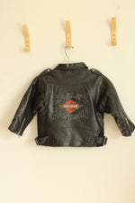 Vintage Harley-Davidson Children's Black Motorcycle Jacket with Wear | 4
